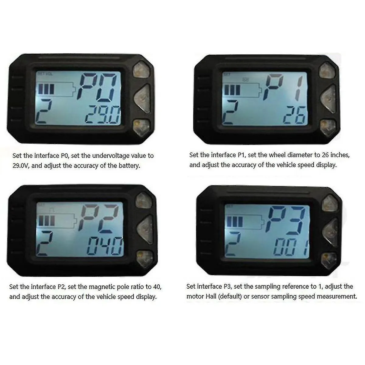 Instrumento de scooter eléctrico de 24v 36v para piezas de scooter de 5.5 pulgadas