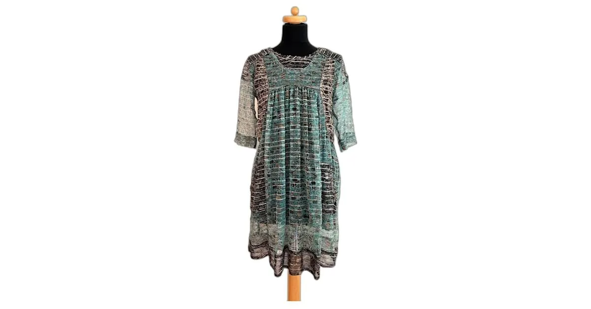 Isabel Marant vestido de seda ynes Azul 