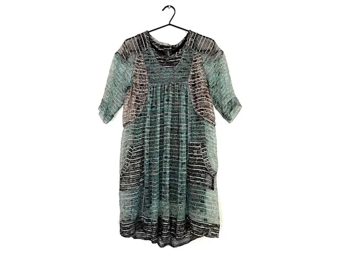 Isabel Marant vestido de seda ynes Azul 