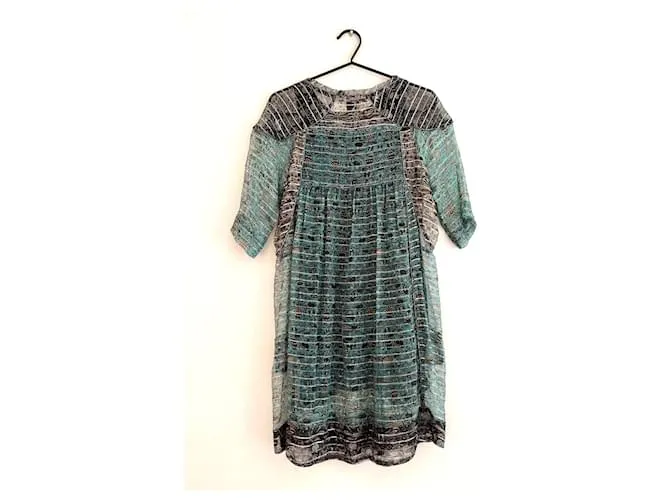 Isabel Marant vestido de seda ynes Azul 