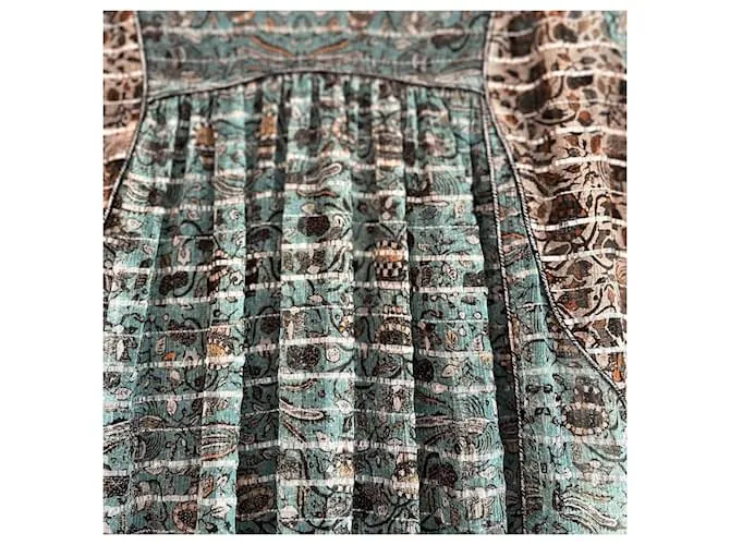 Isabel Marant vestido de seda ynes Azul 
