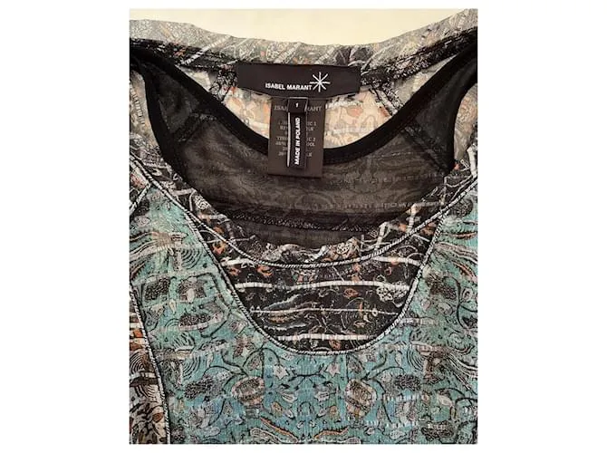 Isabel Marant vestido de seda ynes Azul 