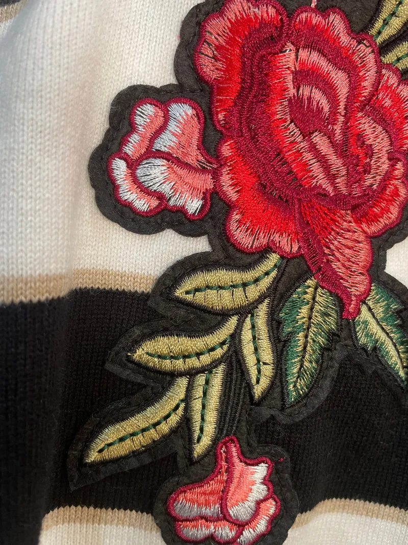 JAZMIN CHEBAR Sweater Flor Bordada