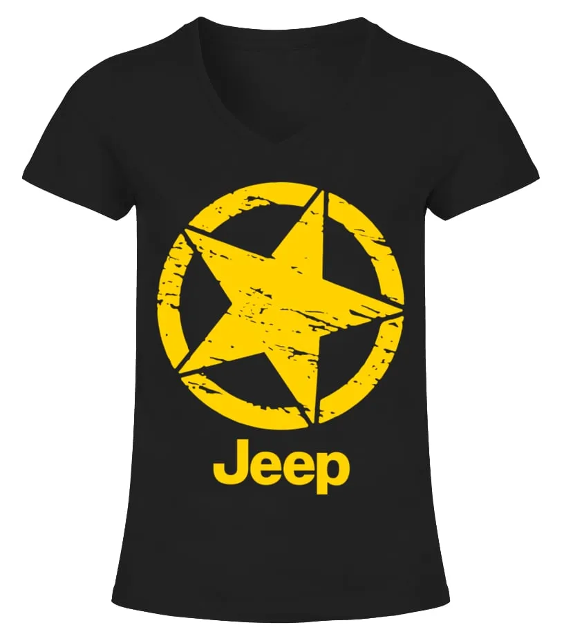 Jeep BK (52) Camiseta cuello pico Mujer