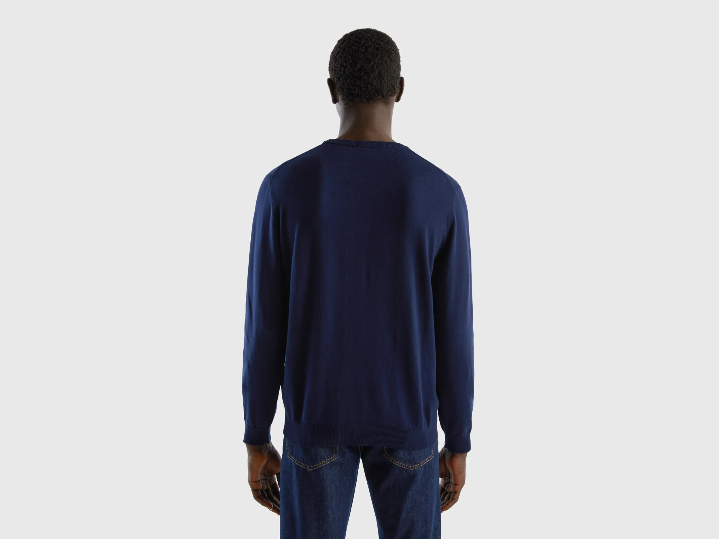 Jersey de cuello redondo de 100% algodón