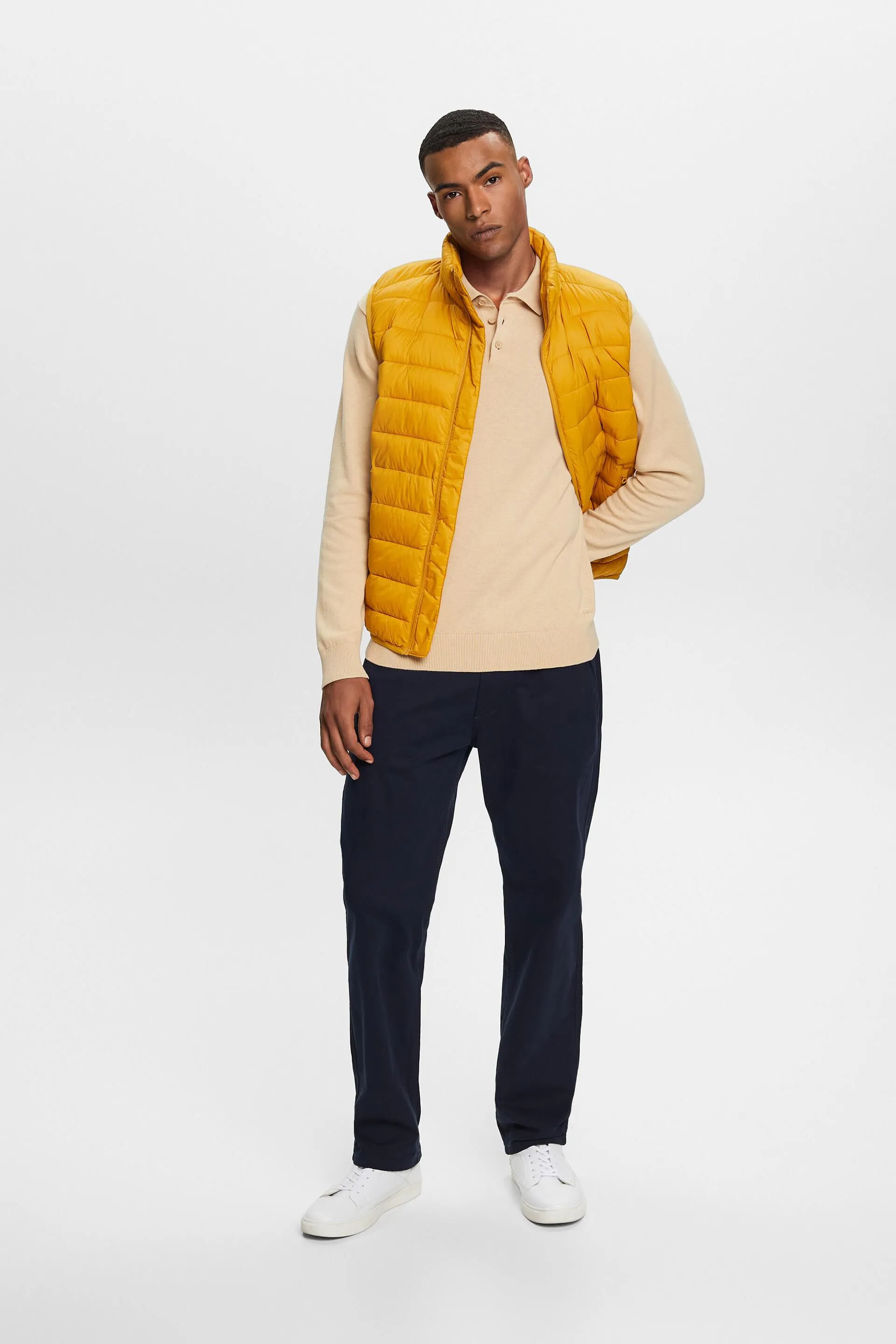 Jersey de punto con un cuello estilo polo, TENCEL™