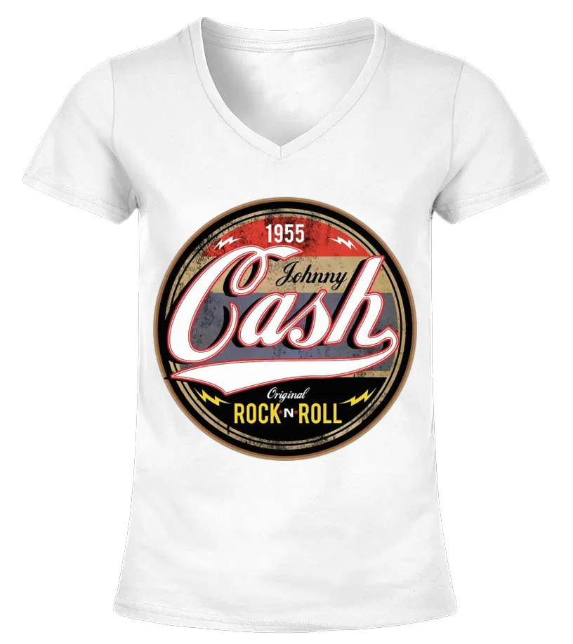 Johnny Cash WT (28) Camiseta cuello pico Mujer