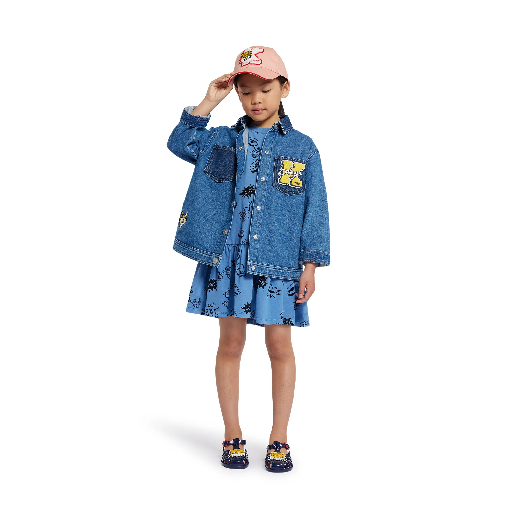 KENZO KIDS Gorra de algodón con parche