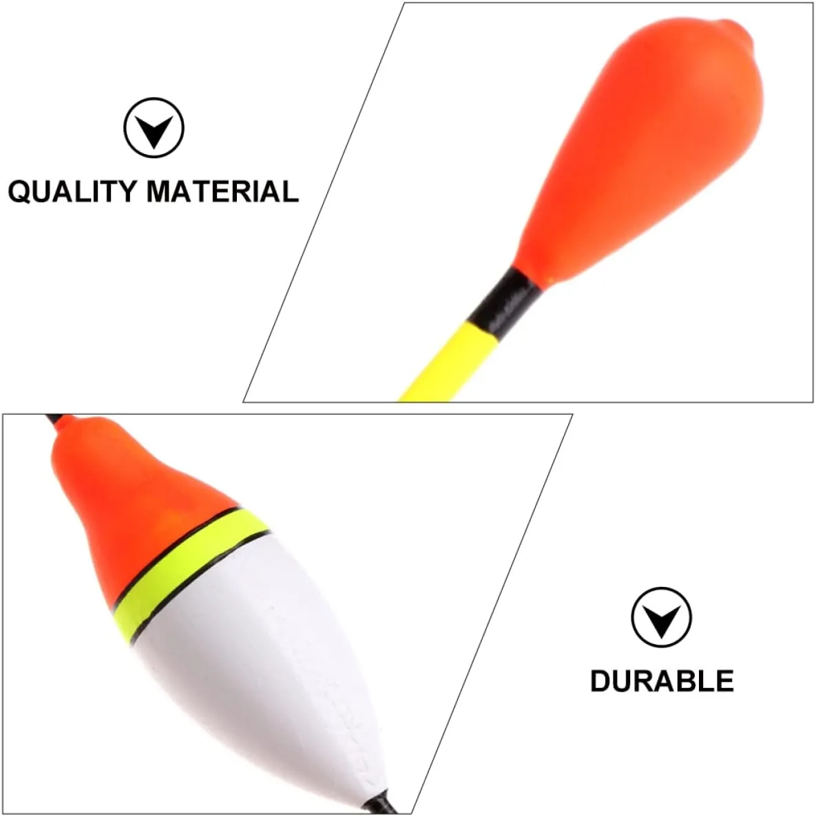 Kisangel 10 Piezas De Herramientas De Aparejos De Pesca Flotadores De Pesca En El Mar Diseño De Proporción Uniforme para Cebo De