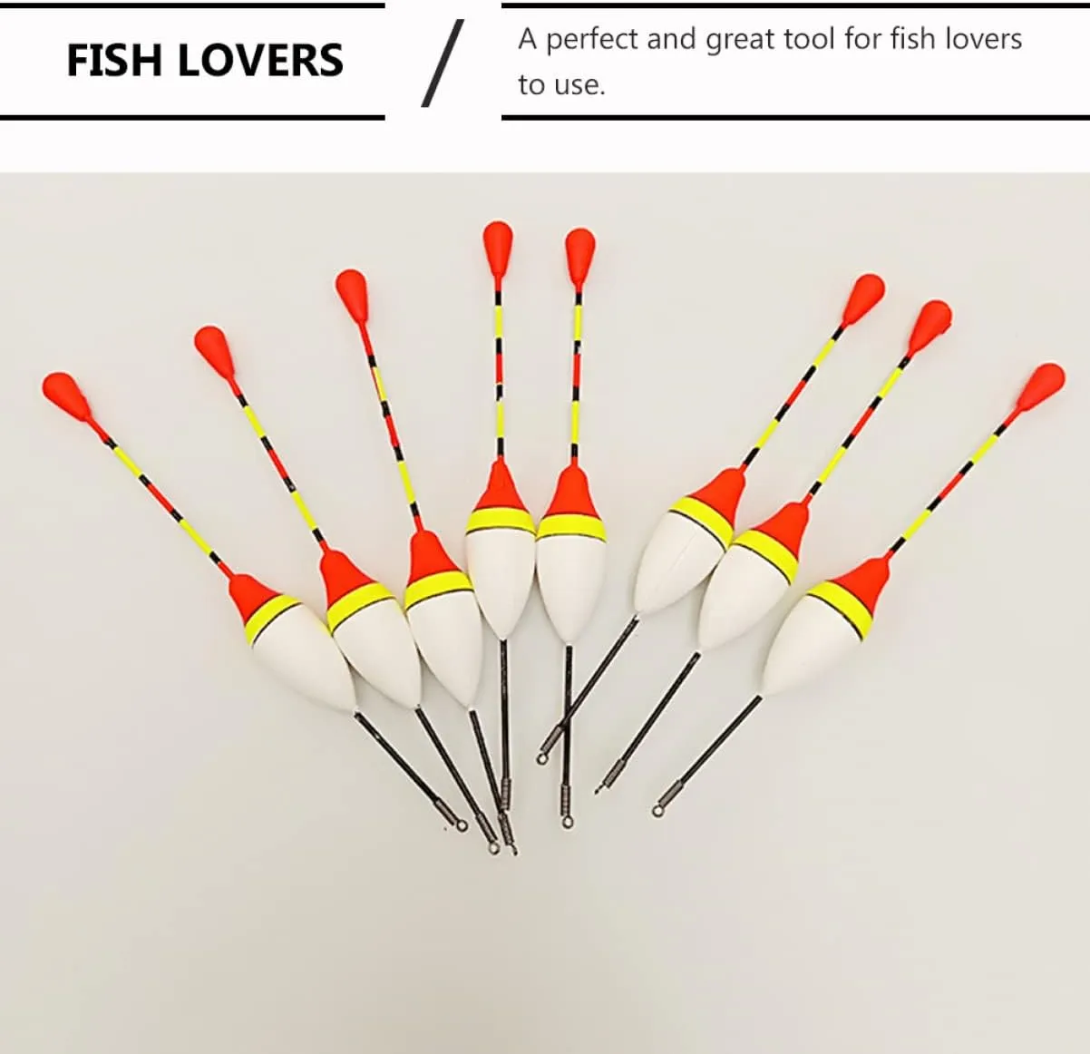 Kisangel 10 Piezas De Herramientas De Aparejos De Pesca Flotadores De Pesca En El Mar Diseño De Proporción Uniforme para Cebo De