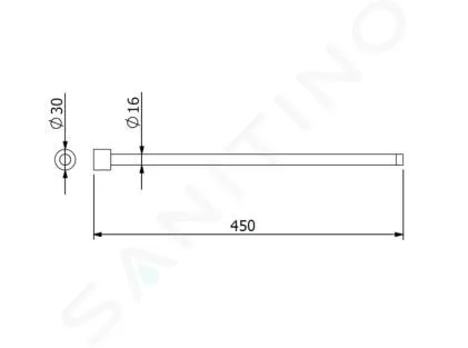KLUDI VELA R  TOALLERO, LONGITUD 45 CM, ORO CEPILLADO 58977N0S