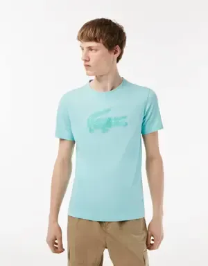 Lacoste Camiseta de hombre Lacoste SPORT en tejido de punto transpirable con estampado de cocodrilo en 3D