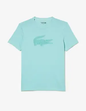 Lacoste Camiseta de hombre Lacoste SPORT en tejido de punto transpirable con estampado de cocodrilo en 3D