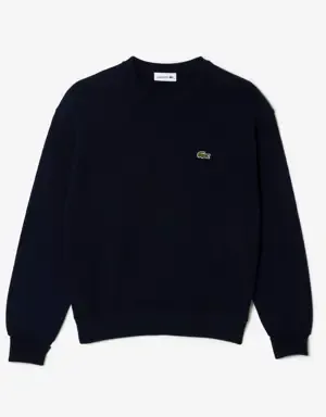 Lacoste Jersey de mujer en algodón ecológico con cuello redondo