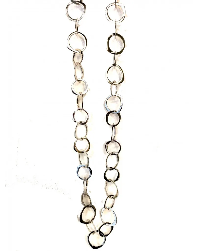 LARGOS COLLARES DE BISUTERIA PLATEADOS