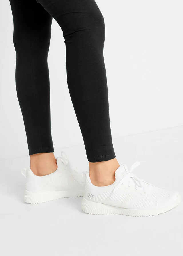 Leggings deportivos con falda, hasta el tobillo Negro con estampado gráfico