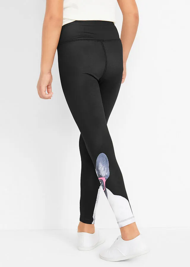 LEGGINGS PARA NIñAS CON ESTAMPADO FOTOGRáFICO NEGROROSA