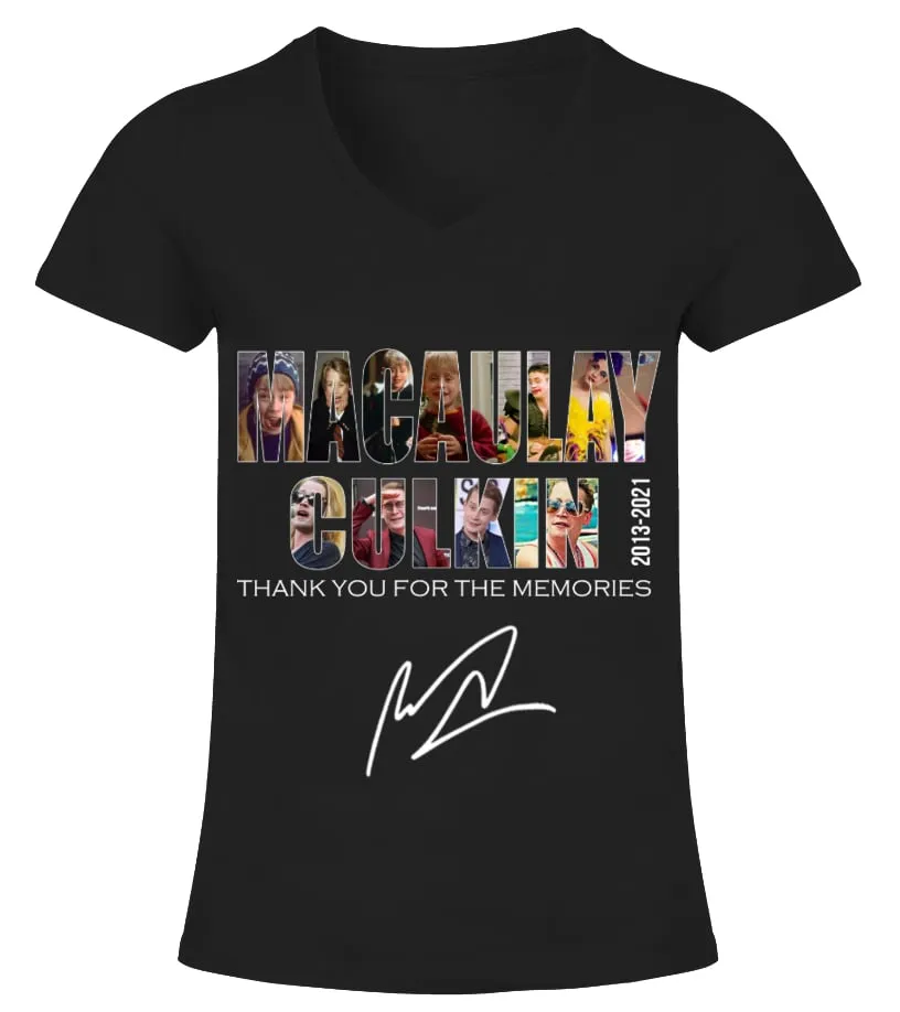 MACAULAY CULKIN 20132021 CAMISETA CUELLO PICO MUJER