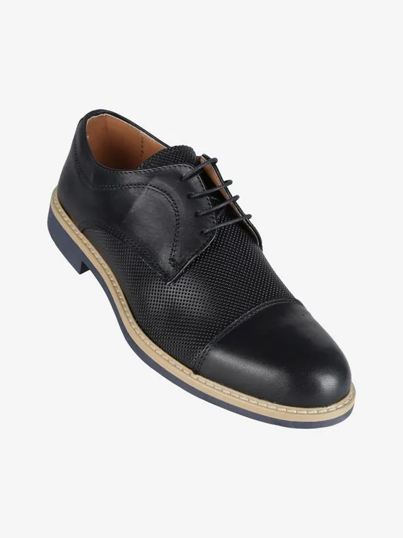 Made In Italy Brogues clásicos de cuero para hombre.