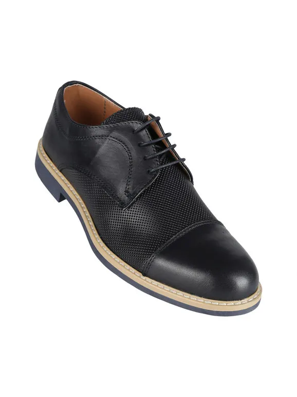 Made In Italy Brogues clásicos de cuero para hombre.