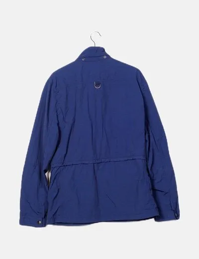 Mango Impermeable azul marino