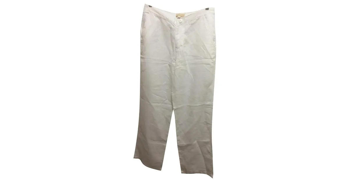 Melissa Odabash Pantalones de lino Blanco 