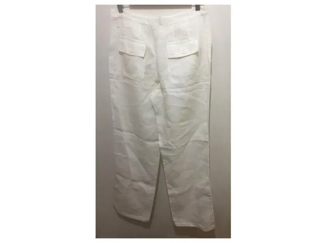 Melissa Odabash Pantalones de lino Blanco 