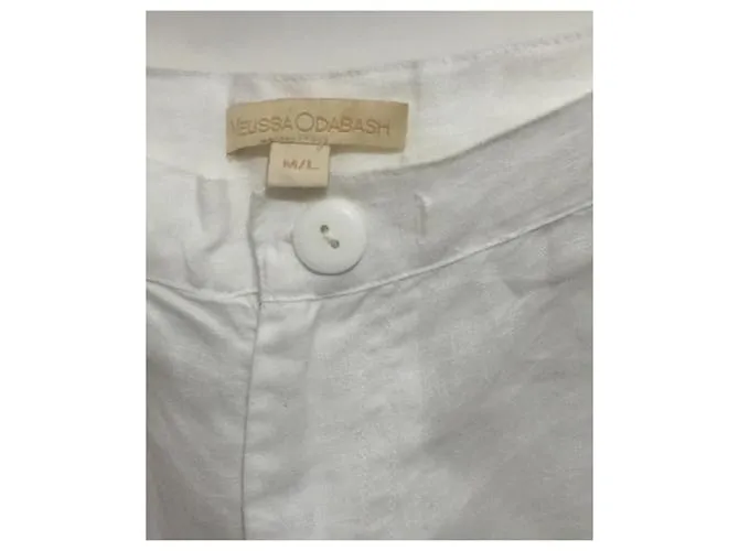 Melissa Odabash Pantalones de lino Blanco 