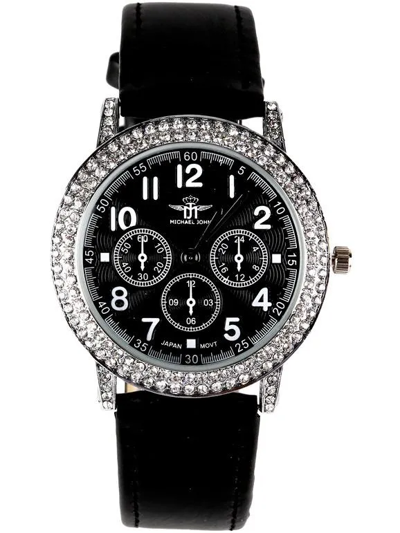 Michael John Reloj con diamantes de imitación