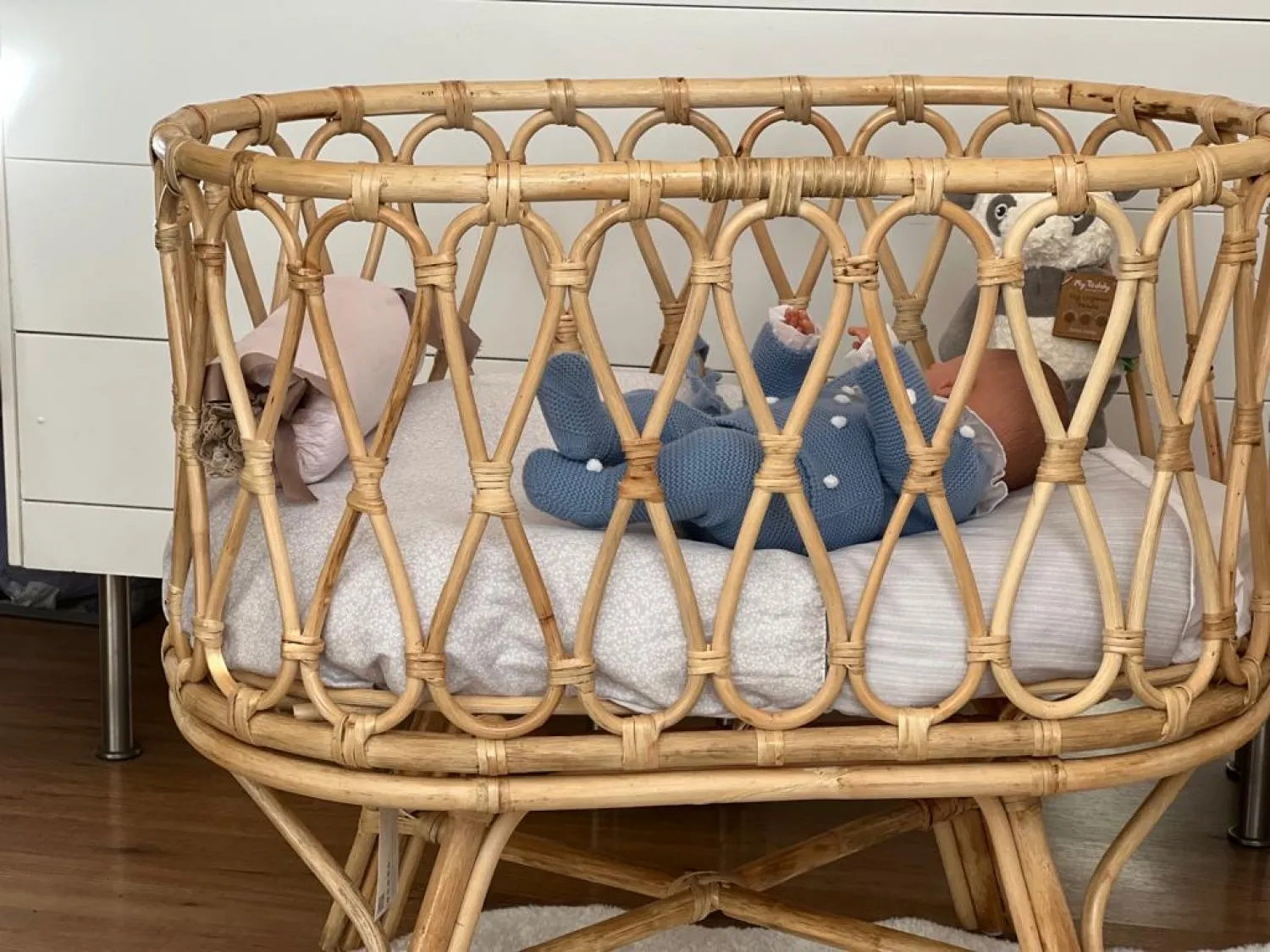 Mini cuna Rattan. con colchón. entrega inmediata ( solo para España)