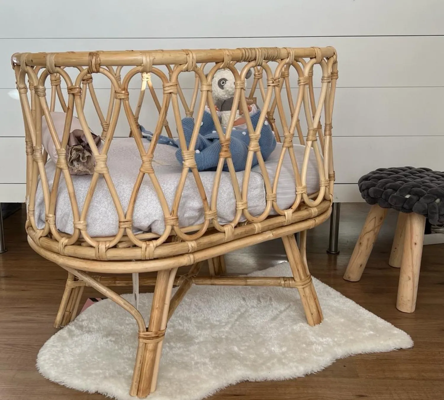 Mini cuna Rattan. con colchón. entrega inmediata ( solo para España)
