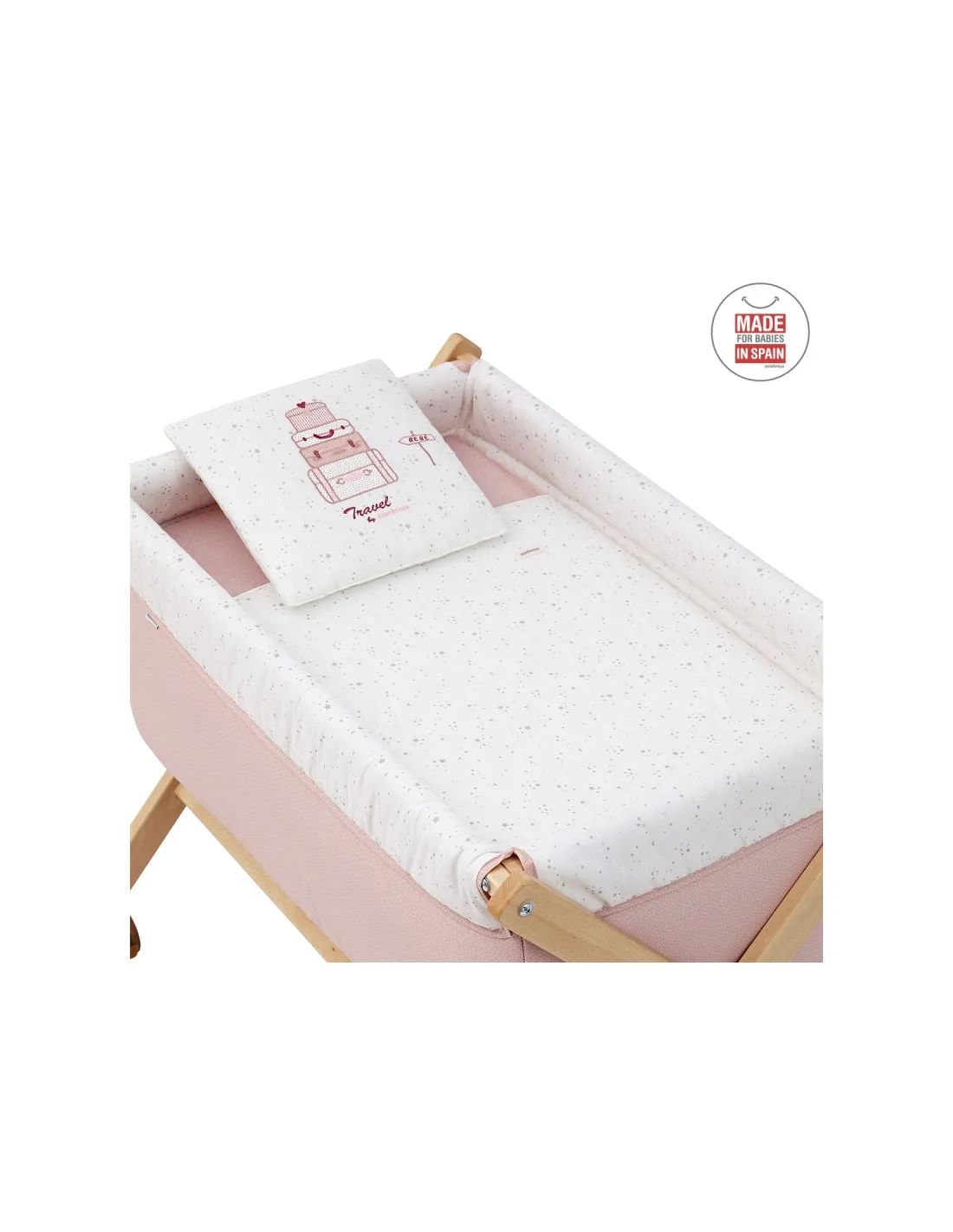 Minicuna tijera natural Sky rosa de Cambrass