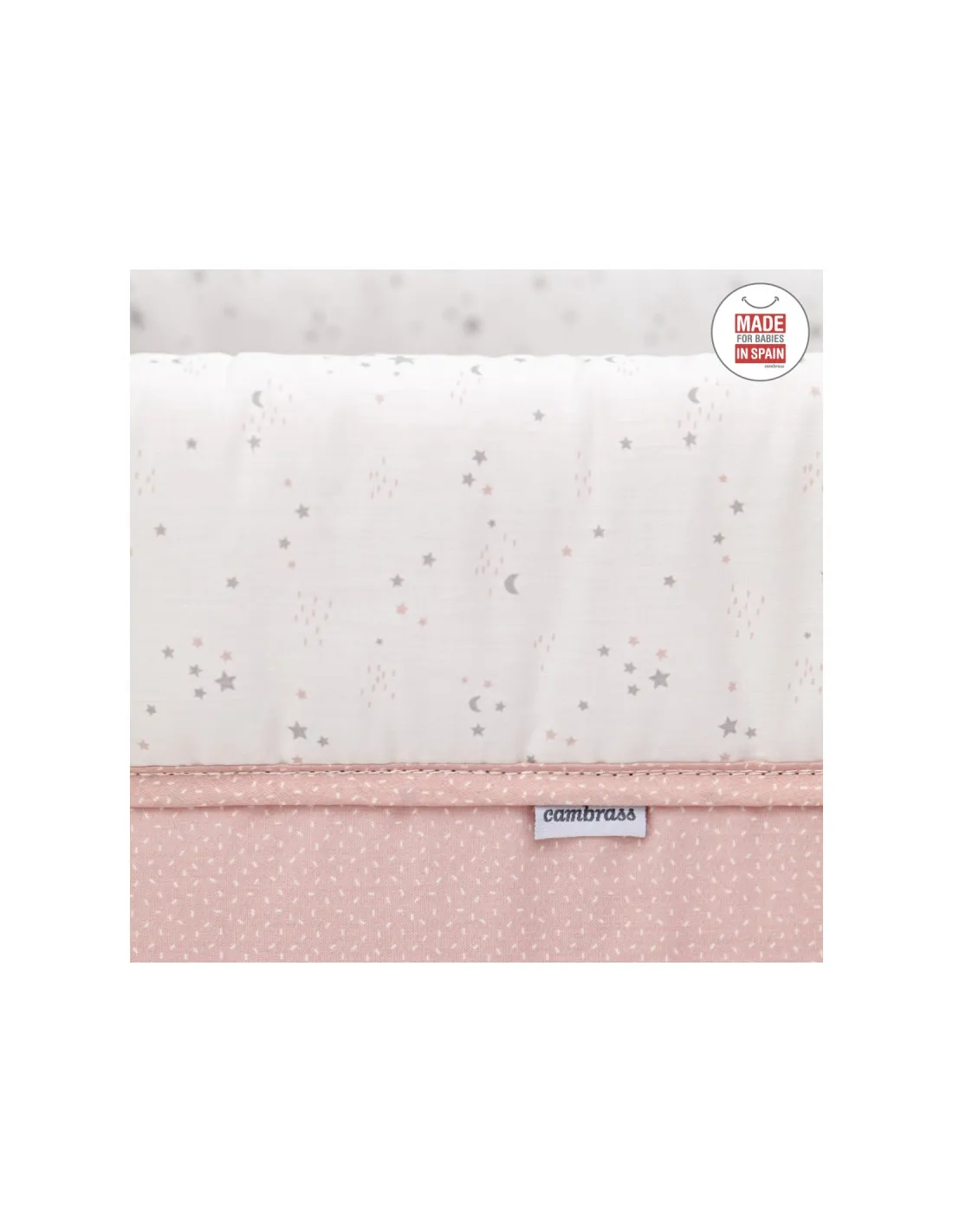 Minicuna tijera natural Sky rosa de Cambrass