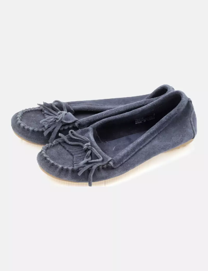 Minnetonka Mocasín azul casual