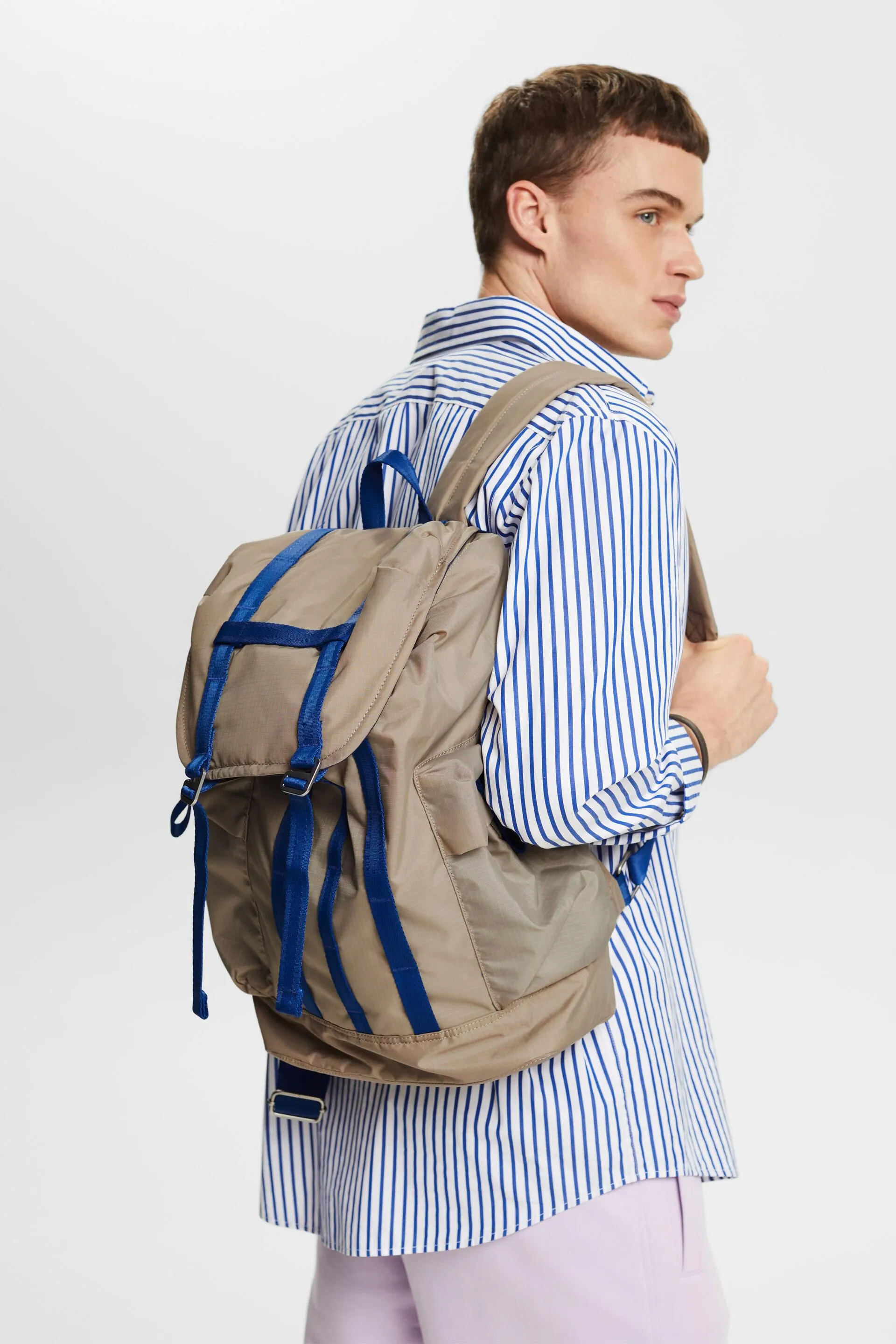 Mochila bicolor de tejido ripstop