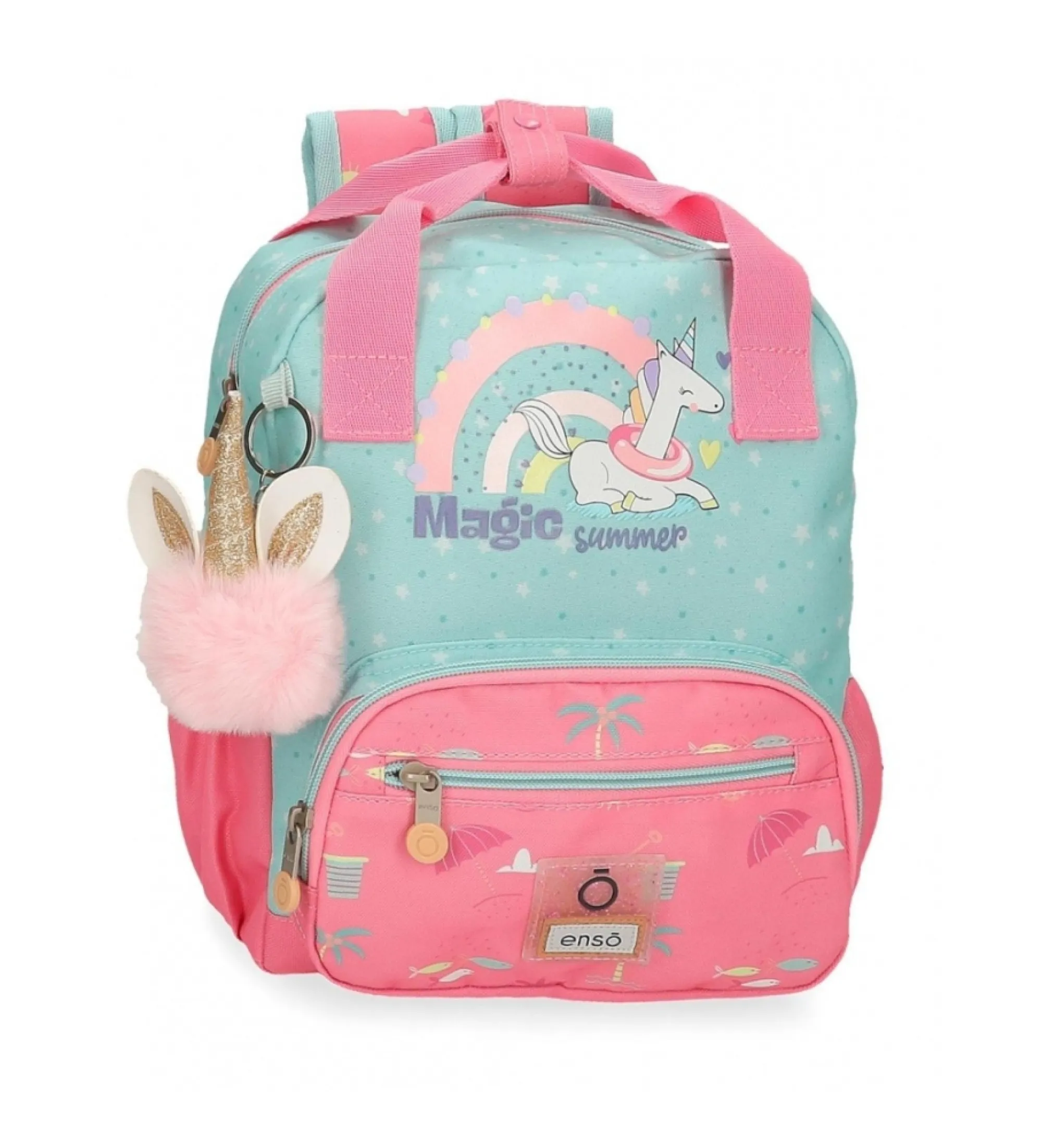 Mochila Enso Magic summer adaptable a carro multicolor