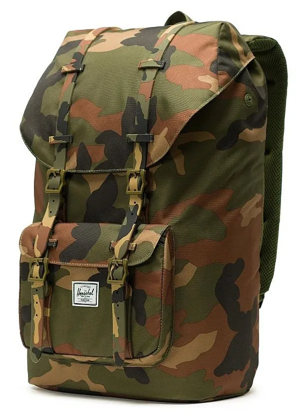 MOCHILA HERSCHEL LITTLE AMERICA  WOODLAND CAMO