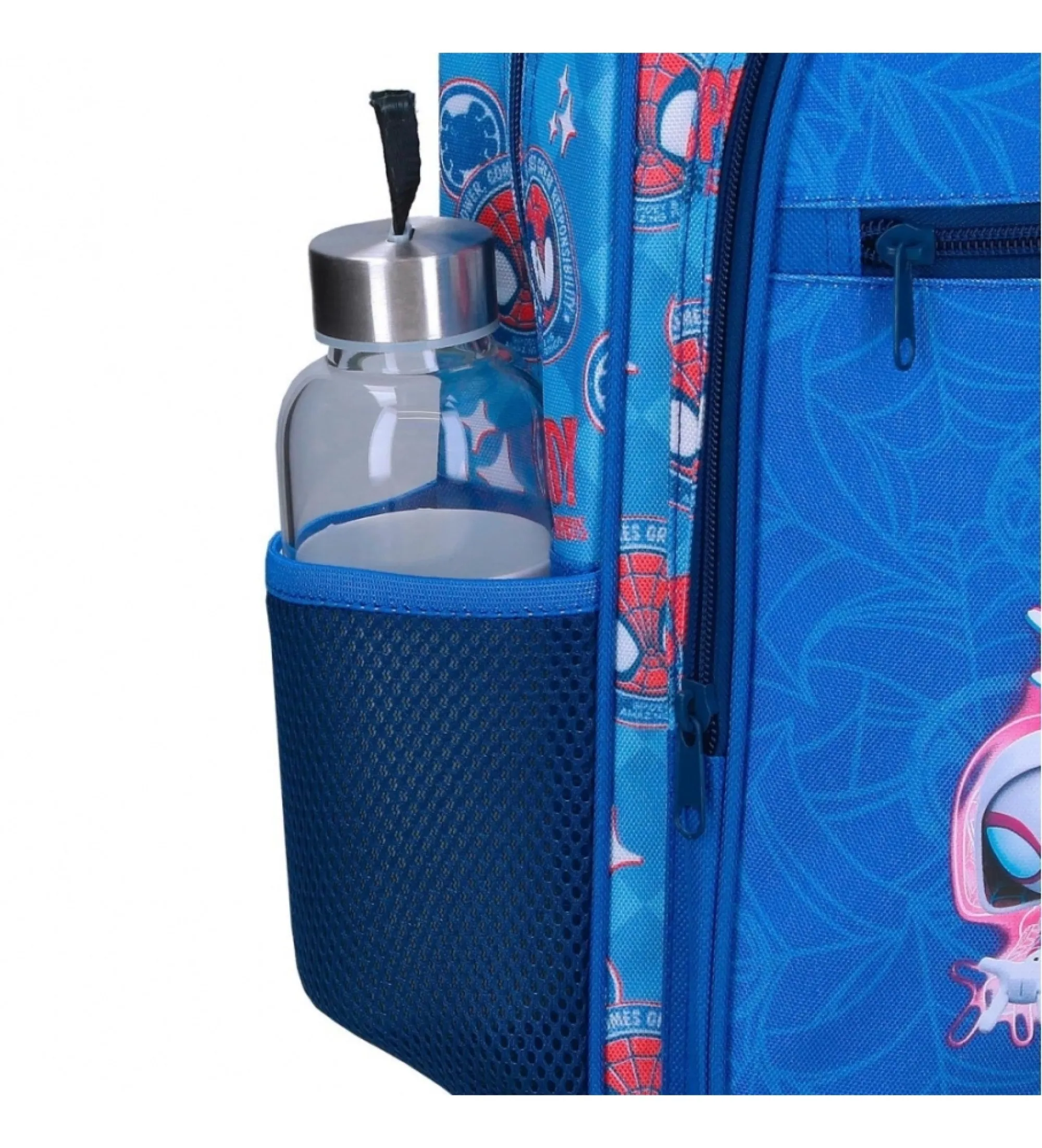 Mochila preescolar Spidey Power of 3 25 cm con carro marino