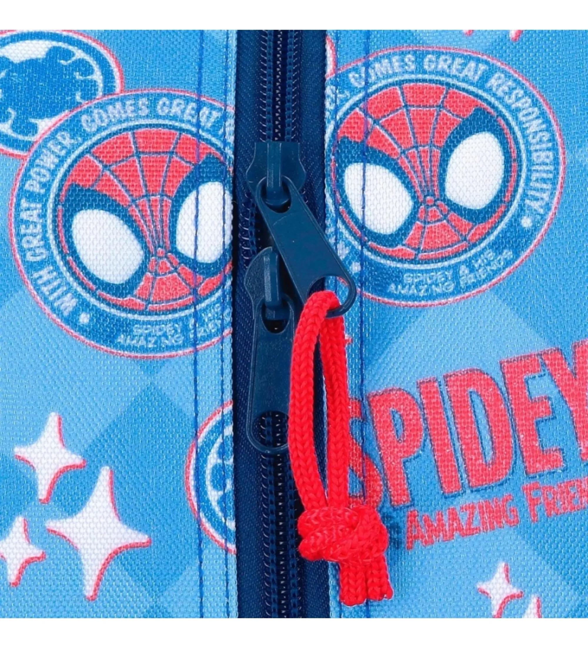 Mochila preescolar Spidey Power of 3 25 cm con carro marino