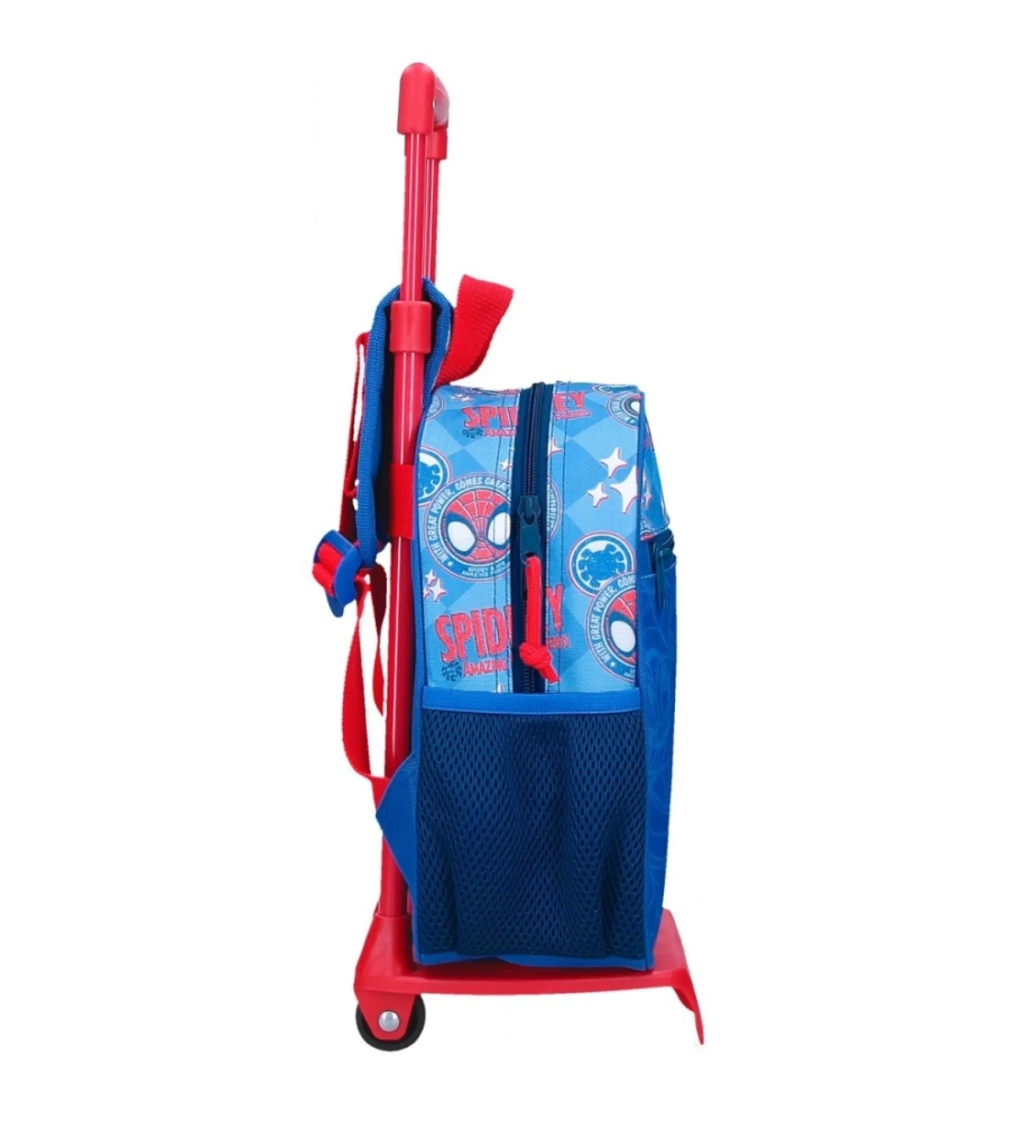 Mochila preescolar Spidey Power of 3 25 cm con carro marino