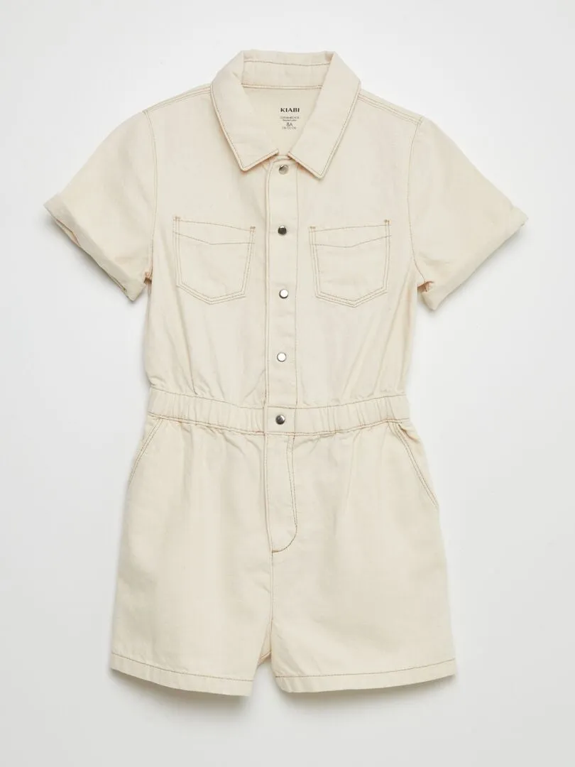 MONO CORTO VAQUERO  UNDYED  BEIGE