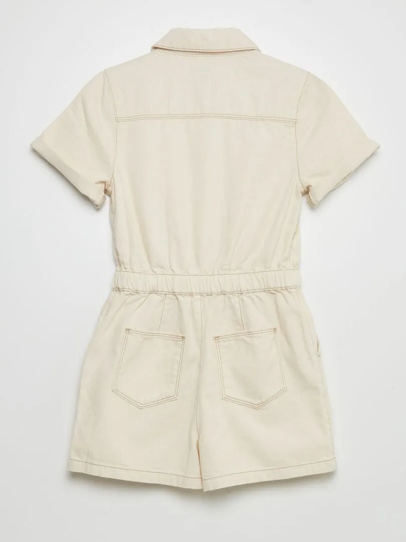 MONO CORTO VAQUERO  UNDYED  BEIGE