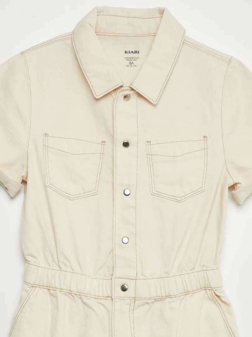 MONO CORTO VAQUERO  UNDYED  BEIGE