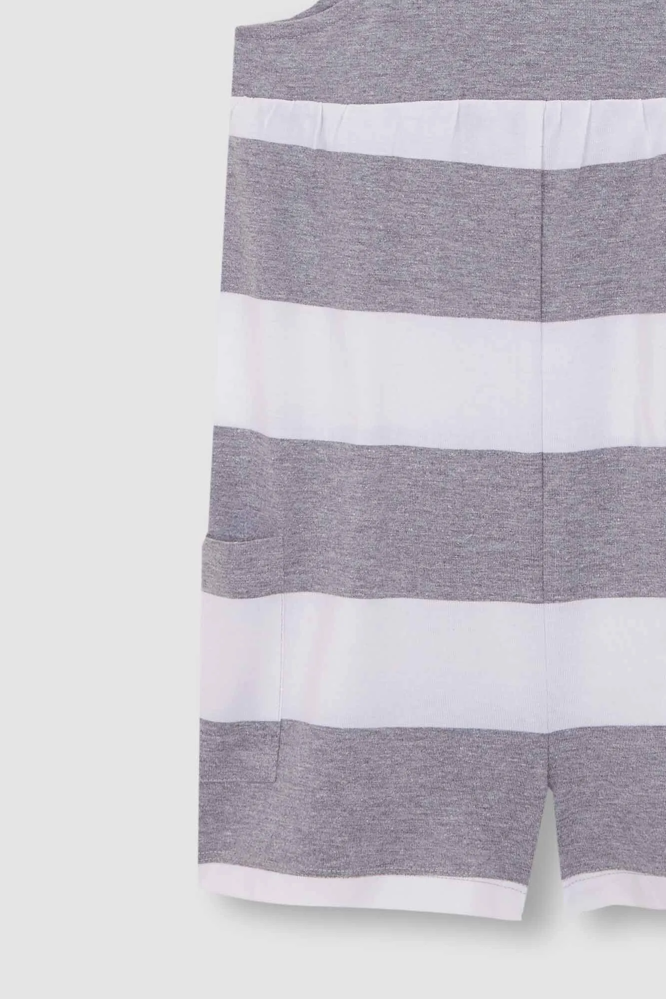 Mono rayas con bordado gris
