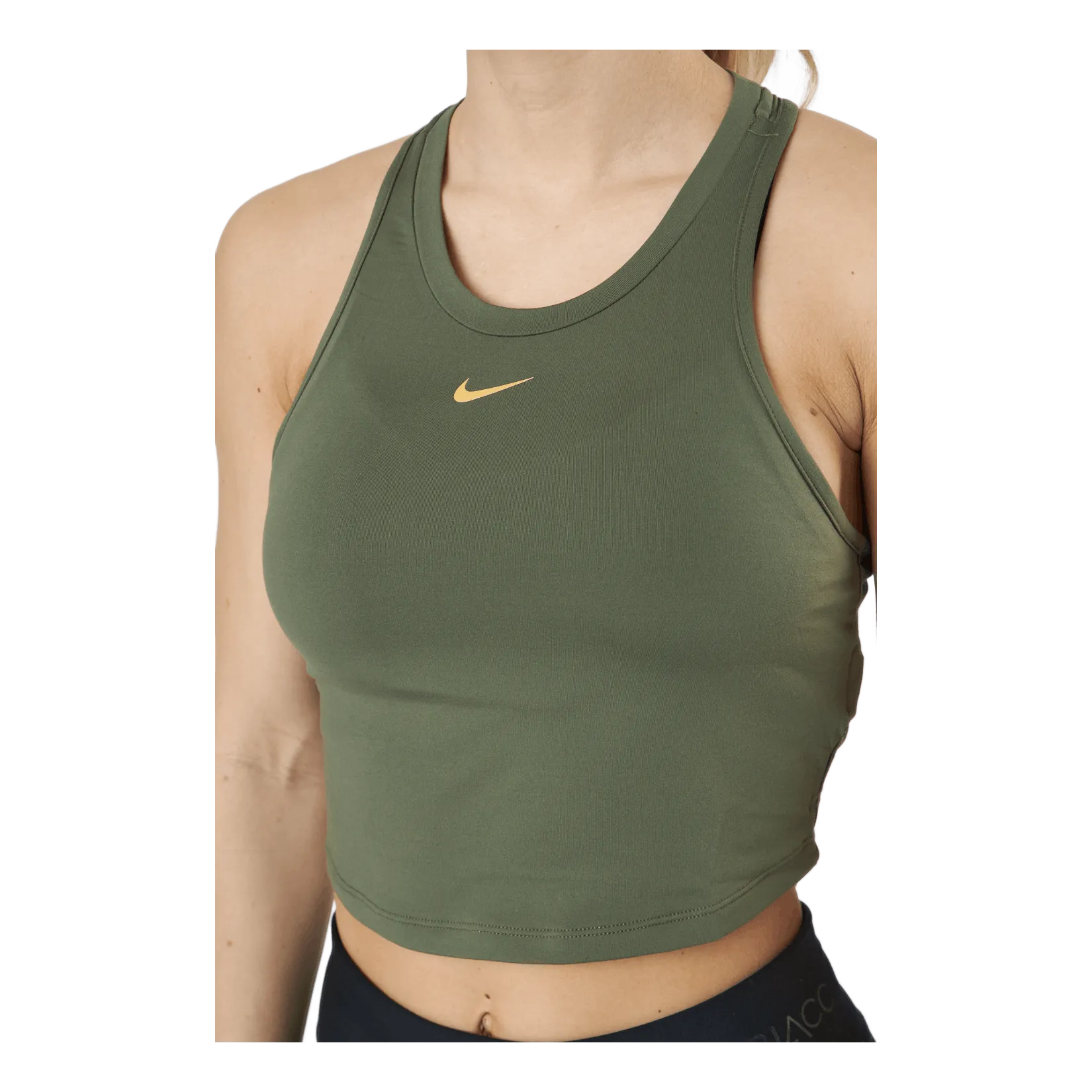 NIKE NIKE DRIFIT ONE LUXE WOMEN'S  MEDIUM OLIVE/METALLIC GOLD