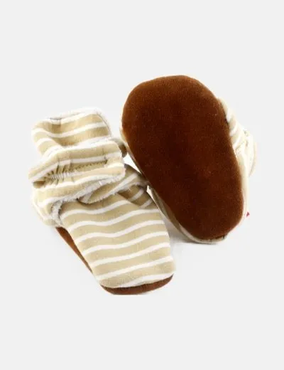 NoName Primeros pasos beige estampado rayas