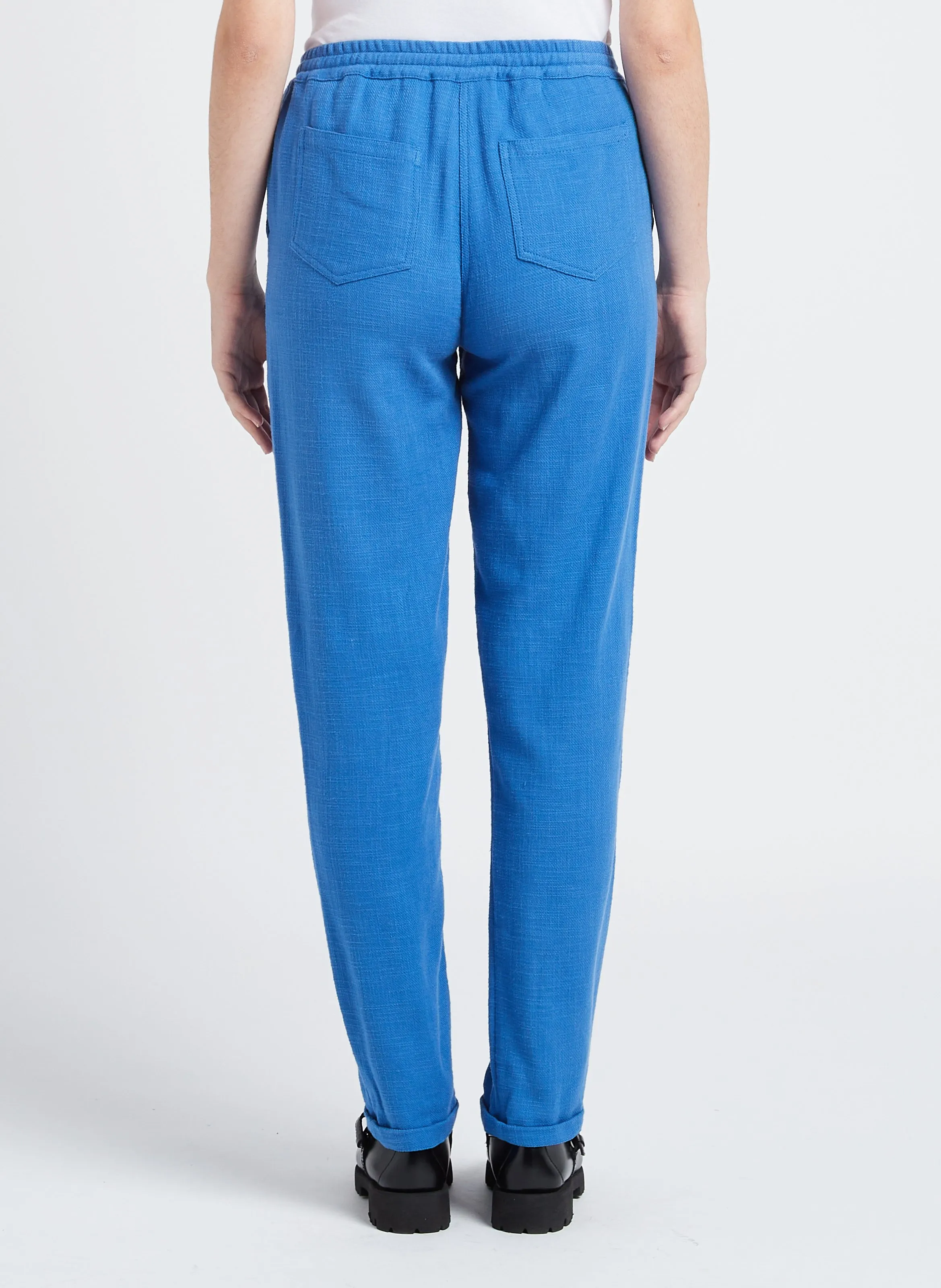 NOOR P  PANTALóN RECTO DE ALGODóN EN VIOLETA