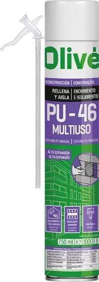 Olive Espuma PU Multiusos Manual Pack 12 Uds