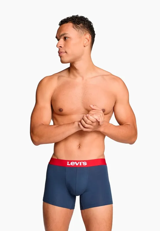 Pack 2 Boxers Levi´s en azul marino con logo de la marca