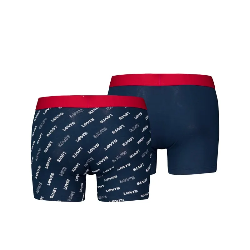 Pack 2 Boxers Levi´s en azul marino con logo de la marca